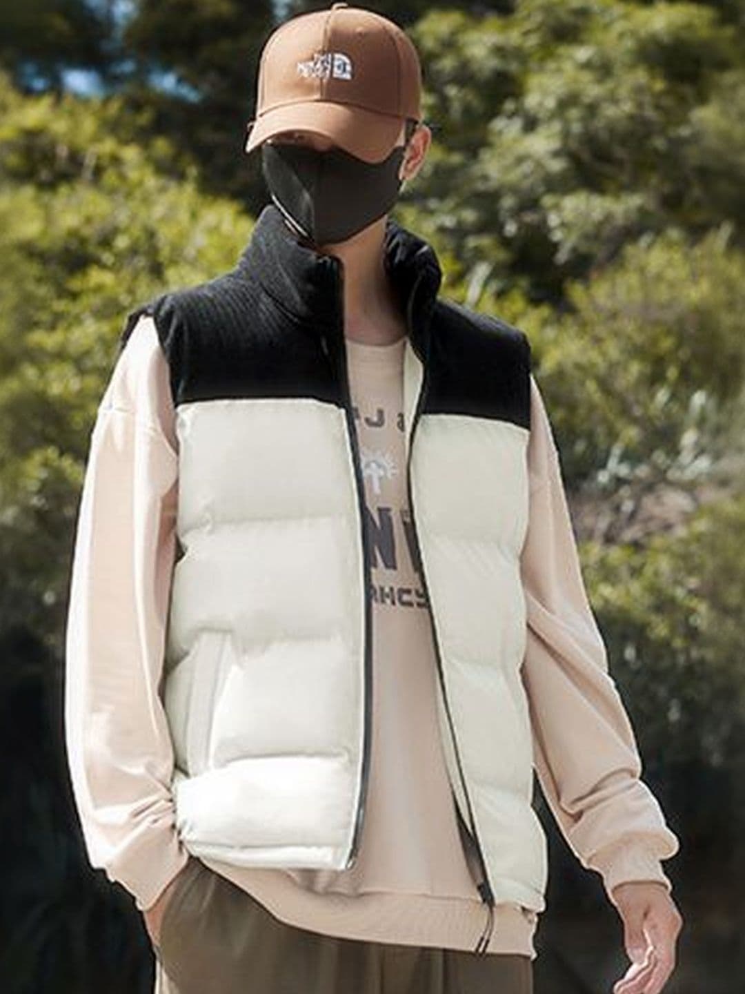 StyleCast x Revolte Men Colourblocked Puffer Jacket - view 1