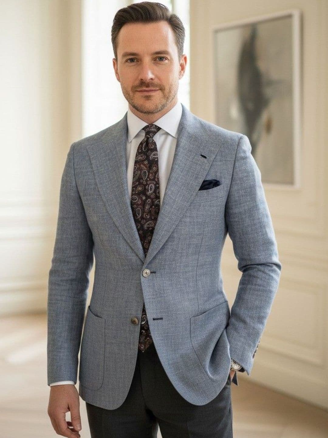 INVICTUS Notched Lapel Long Sleeves Single Breasted Blazer - view 1