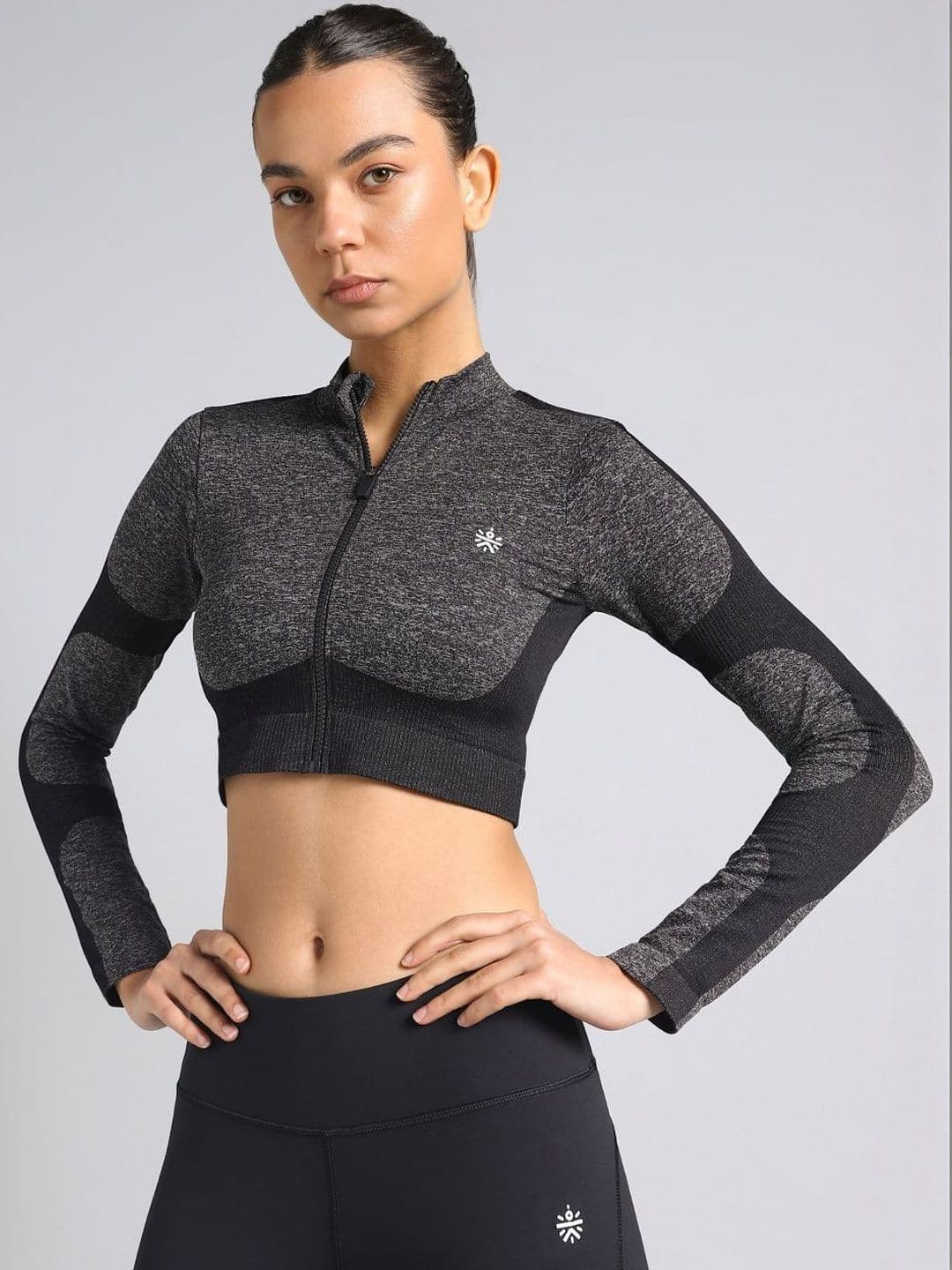CULT Women's Black Snug Fit Seamless Jacket - view 1