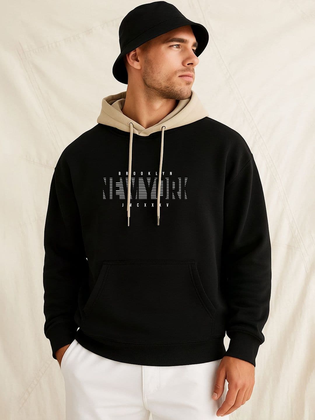 JUMPCUTS Men Printed Hooded Sweatshirt - view 1