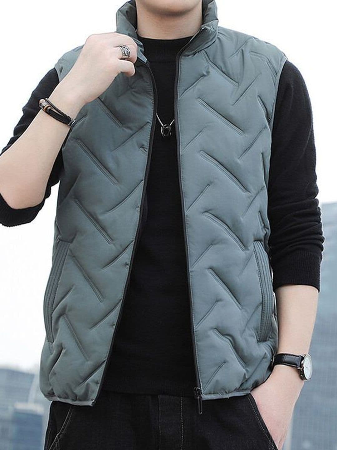 StyleCast x Revolte Stand Collar Puffer Jacket - view 1