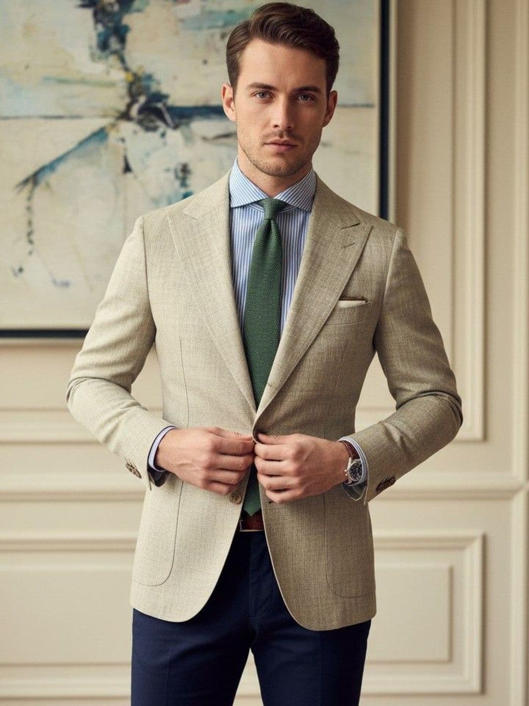 INVICTUS Notched Lapel Long Sleeves Single Breasted Blazer - view 1
