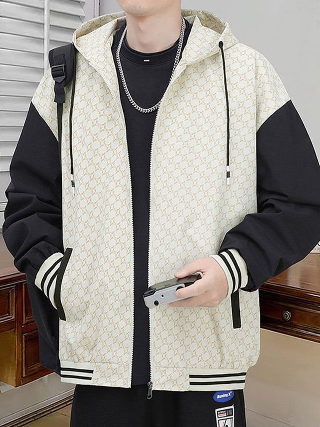 StyleCast x Revolte Colourblocked Hooded Tailored Jacket - view 1