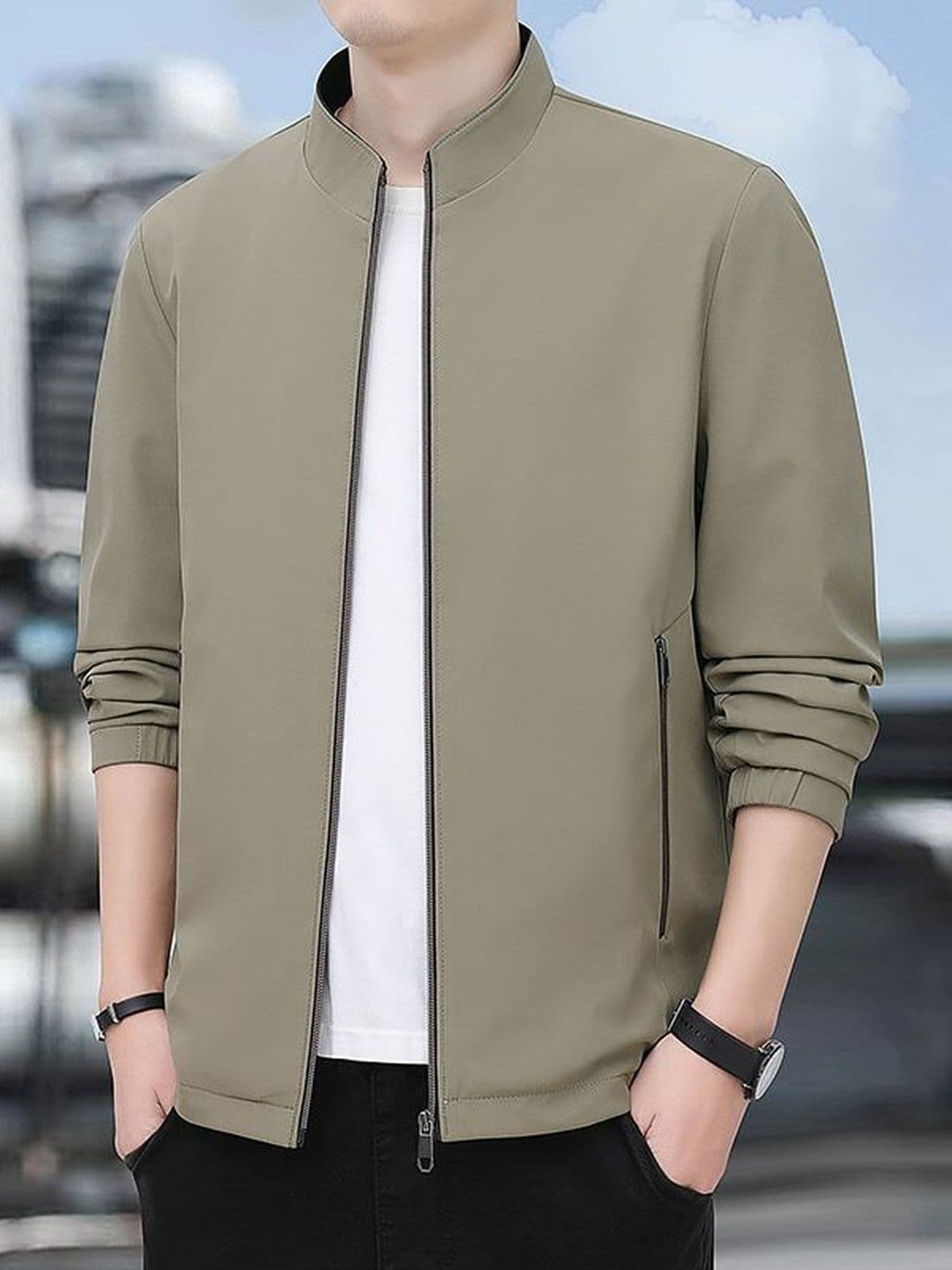 StyleCast x Revolte Stand Collar Long Sleeves Tailored Jacket - view 1