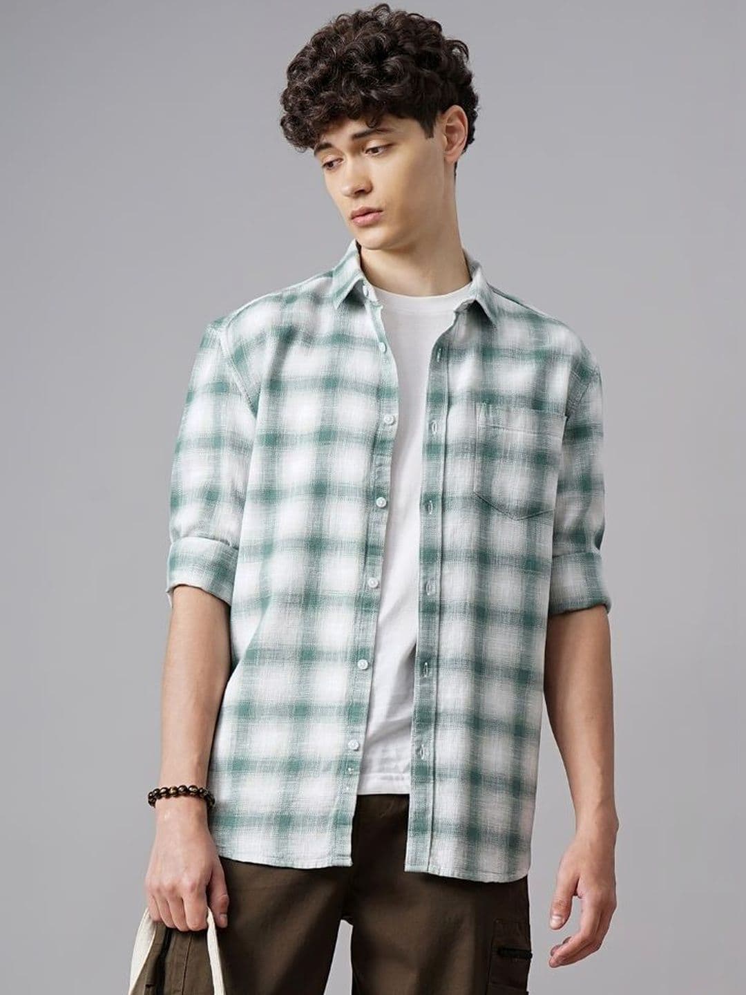 British Club Men Smart Tartan Checks Checked Casual Shirt - view 1