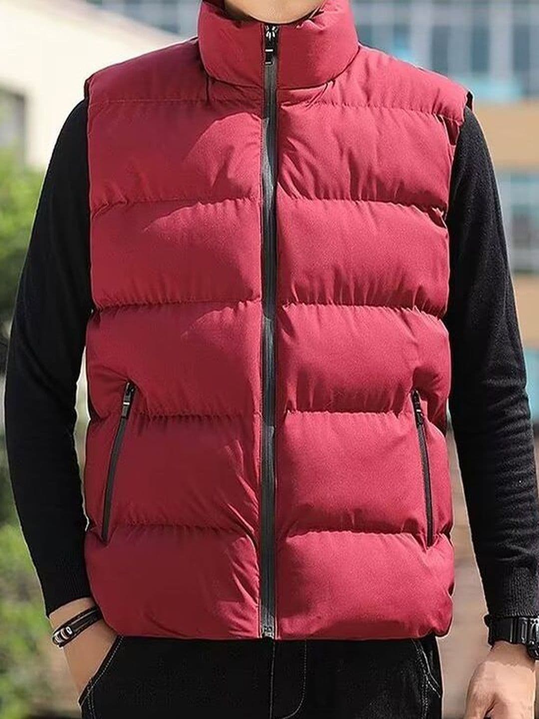 StyleCast x Revolte Men Mandarin Collar Padded Jacket - view 1