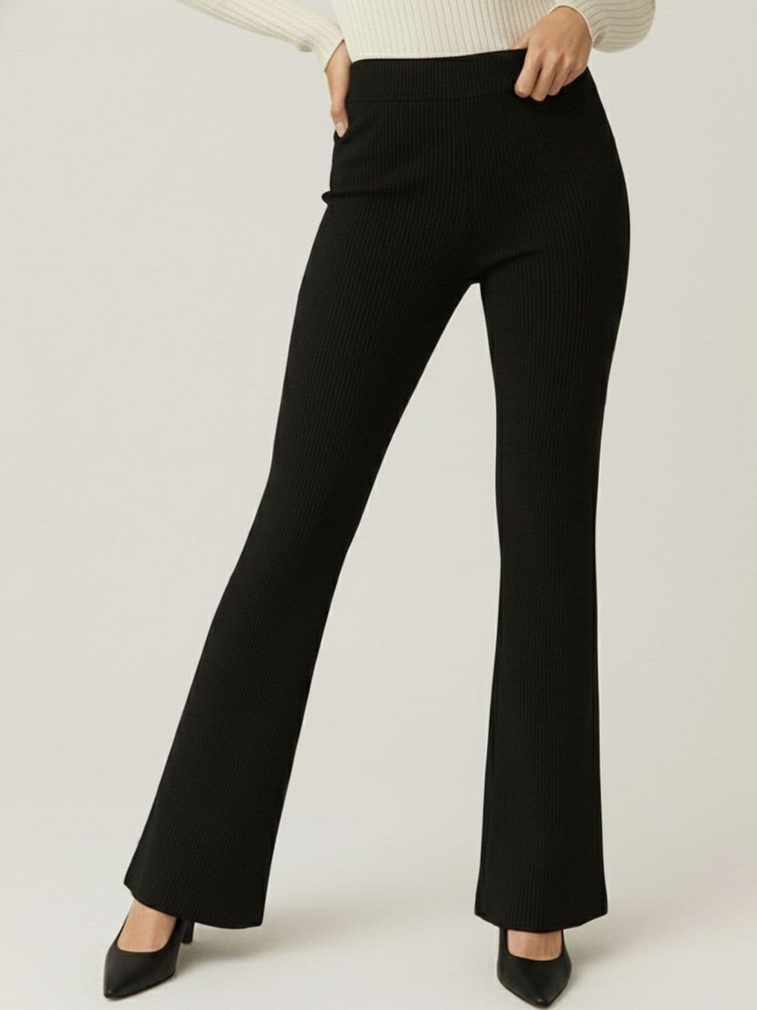 Plus Size Women Comfort Wrinkle Free Trousers - view 1