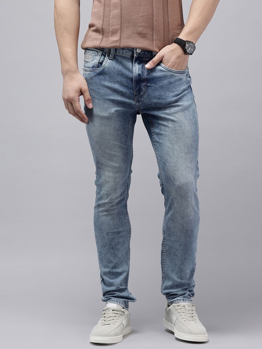 U.S. Polo Assn. Denim Co. Men Brandon Slim Tapered Fit Heavy Fade Stretchable Jeans - view 1