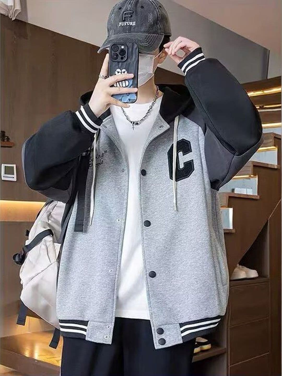 StyleCast x Revolte Men's Colourblocked Casual Hooded Jacket - view 1