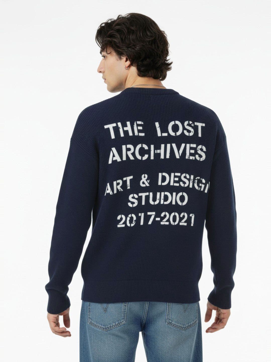 glitchez Typography Printed Pullover - view 1