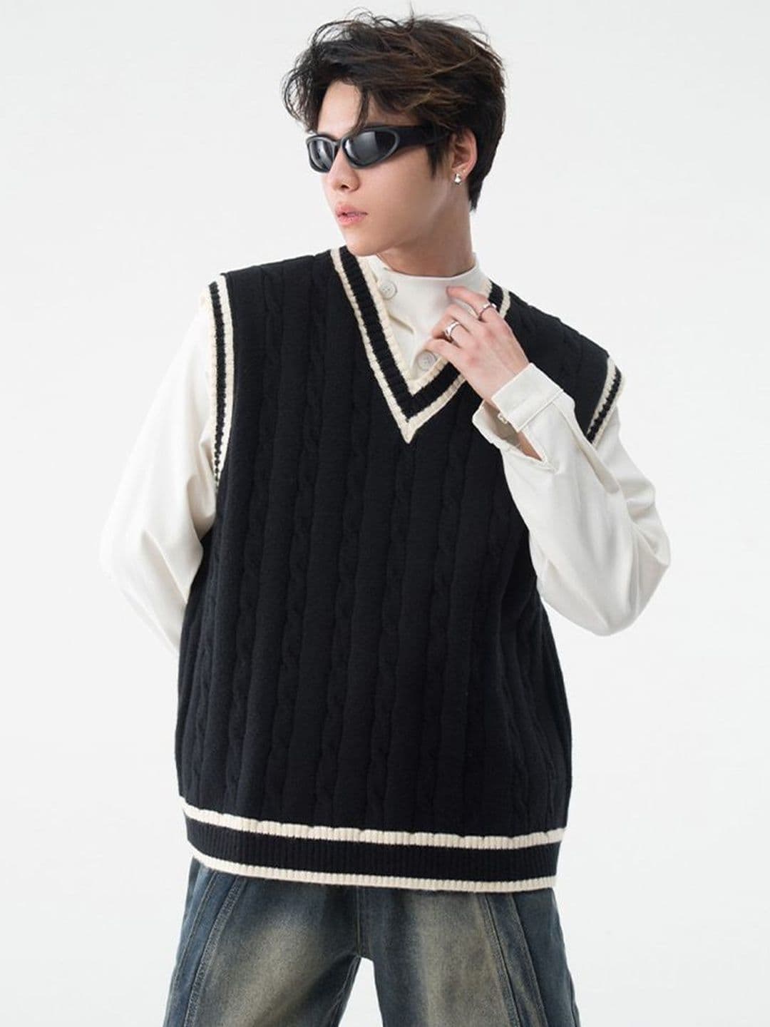 StyleCast x Revolte Men Sweater Vest - view 1