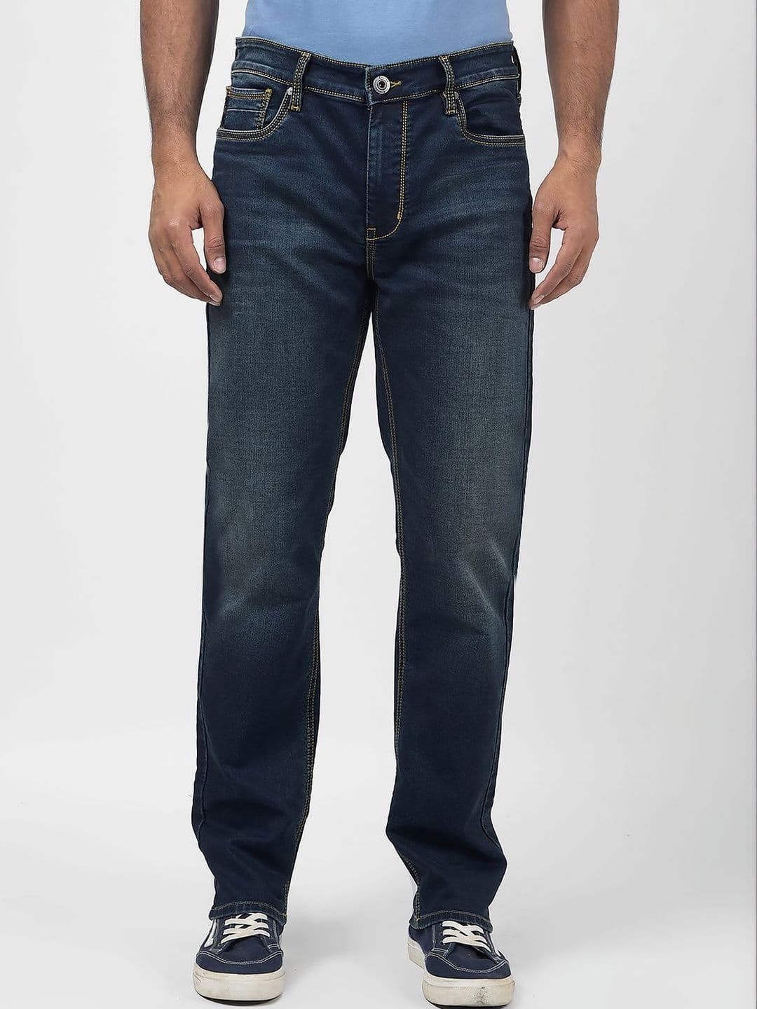Numero Uno Men Slim Fit Mid-Rise Light Fade Stretchable Jeans - view 1