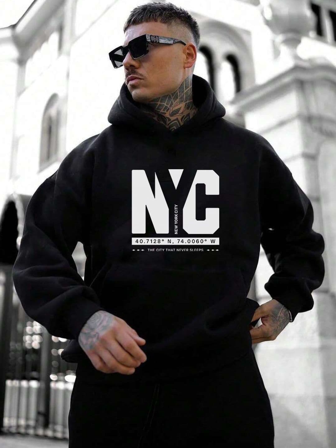 LAUREN ADAMS Men Printed Hooded Sweatshirt - view 1