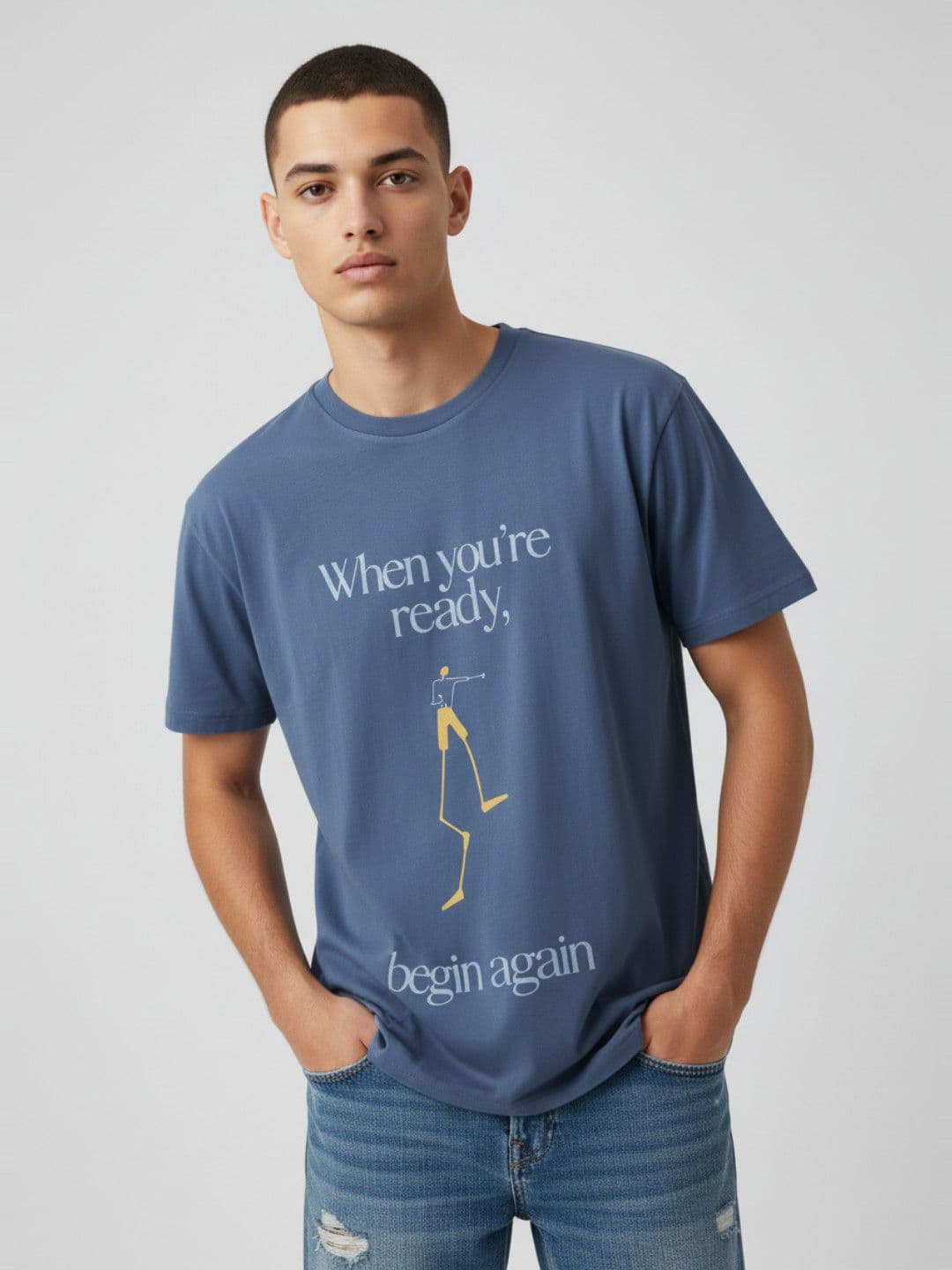 glitchez Typography Printed Pure Cotton T-shirt - view 1