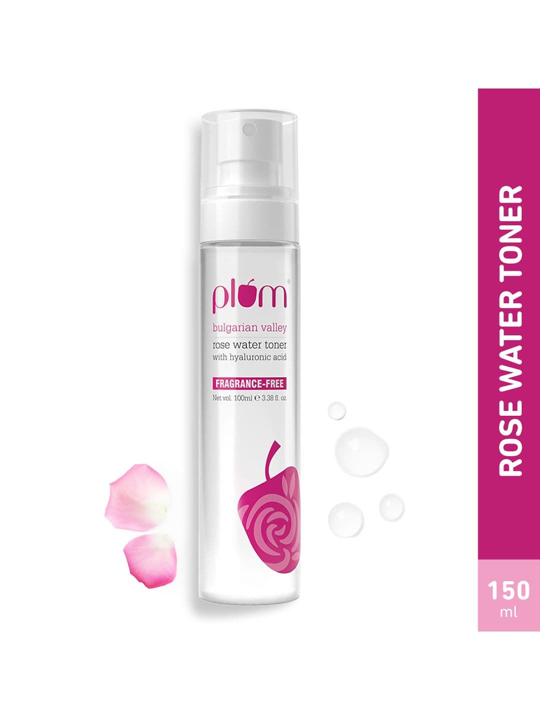 Plum Bulgarian Valley Rose Water Spray Toner With Hyaluronic Acid To Hydrate Skin - 100 ml - view 1