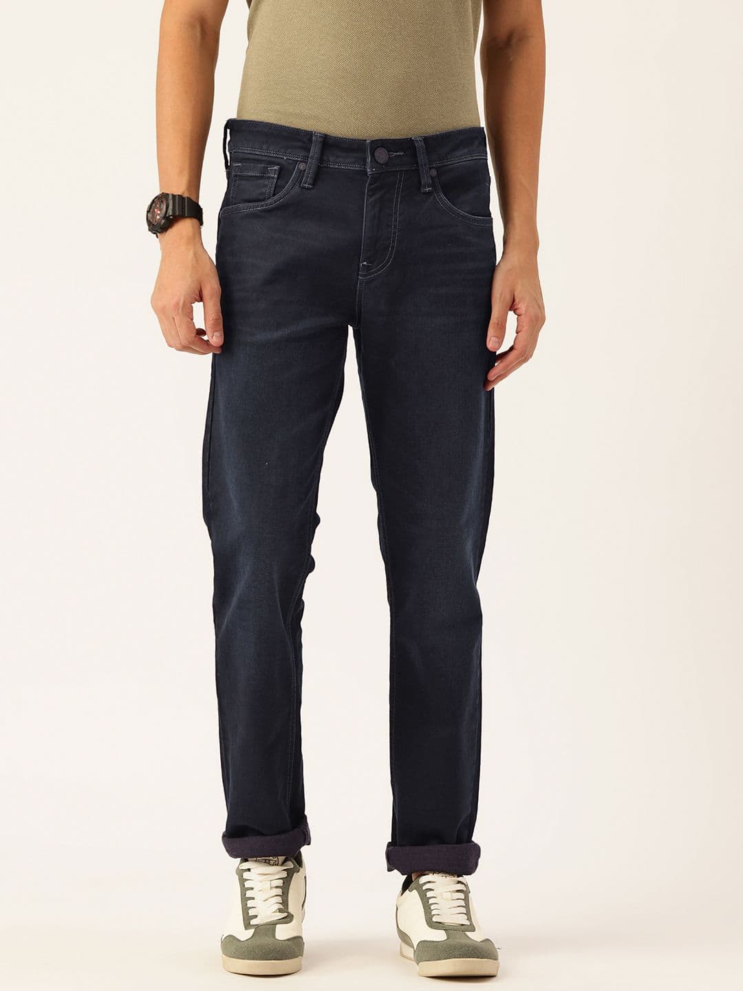 Integriti Men Slim Fit Mid-Rise Light Fade Stretchable Jeans - view 1