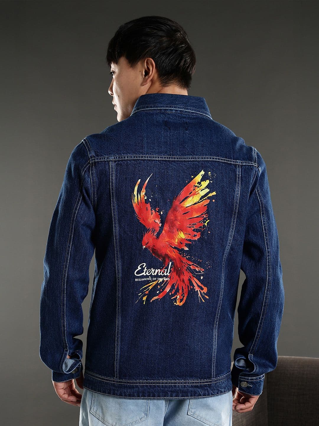 Eszett Men Printed Denim Jacket - view 1