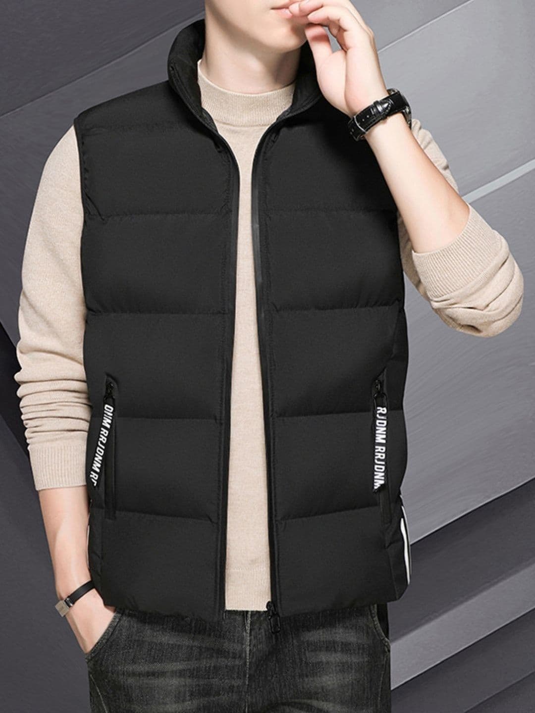 KPOP Men Open Front Jacket - view 1