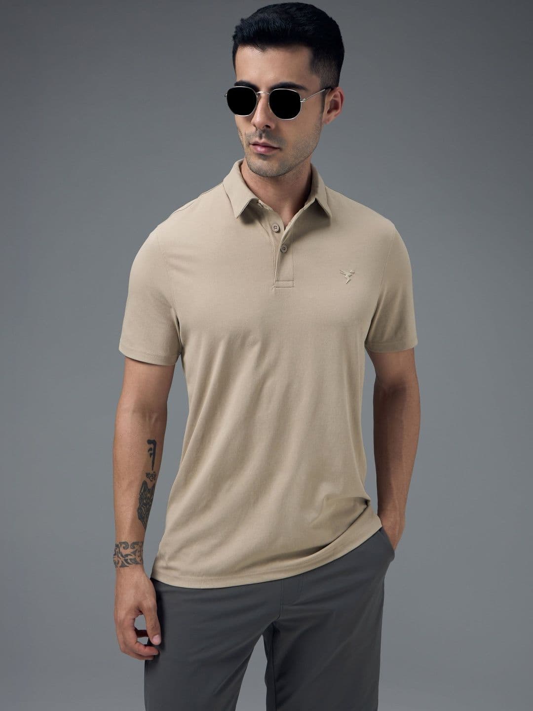Technosport Men Polo Collar Anti Static Slim Fit T-shirt - view 1