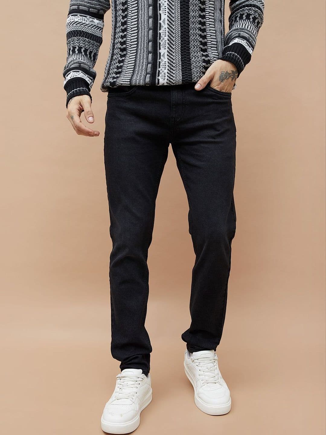 Fame Forever by Lifestyle Men Tapered Fit Mid-Rise Stretchable Jeans - view 1