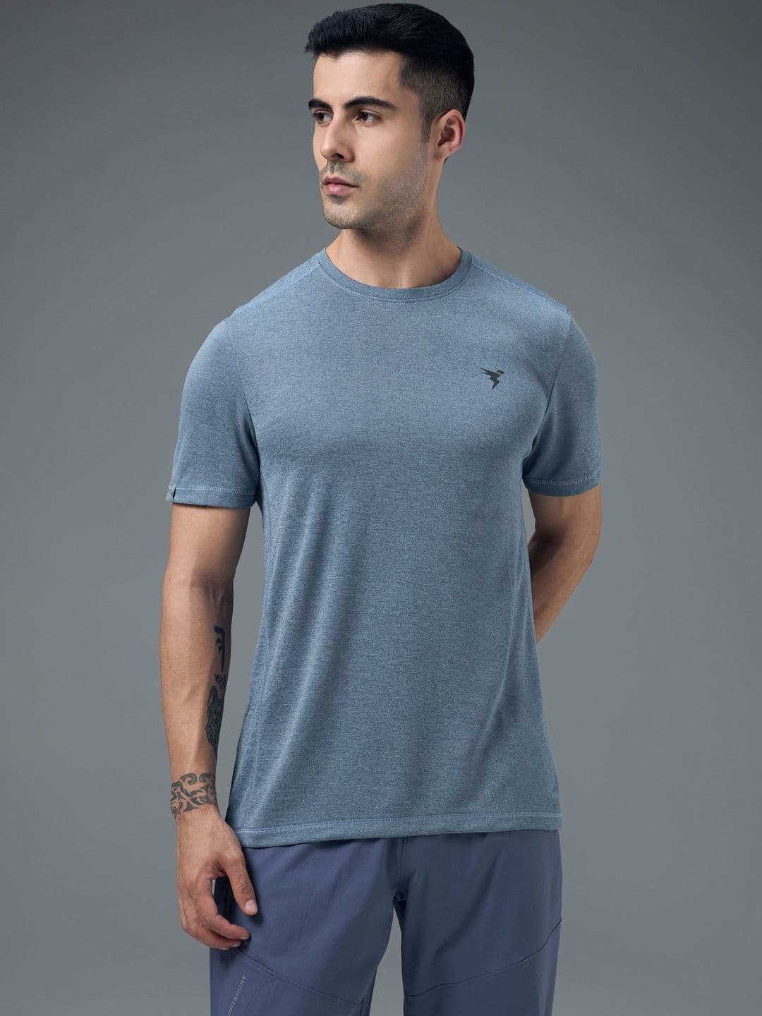 Technosport Men Brand Logo Anti Static Slim Fit T-shirt - view 1