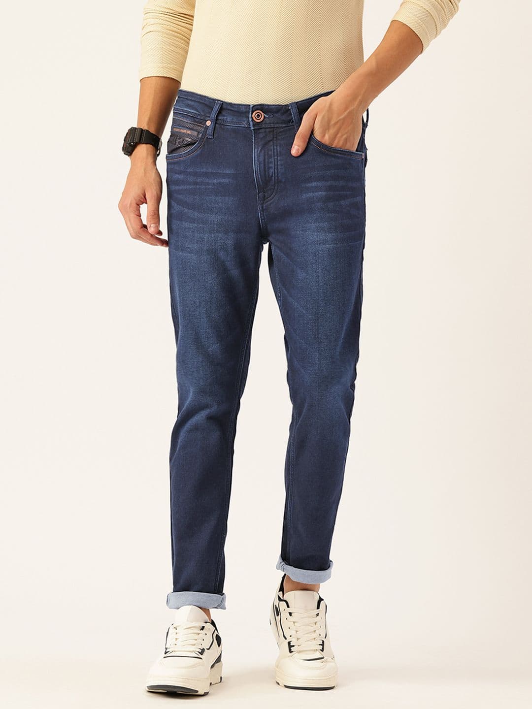 Integriti Men Smart Skinny Fit Mid-Rise Light Fade Stretchable Jeans - view 1