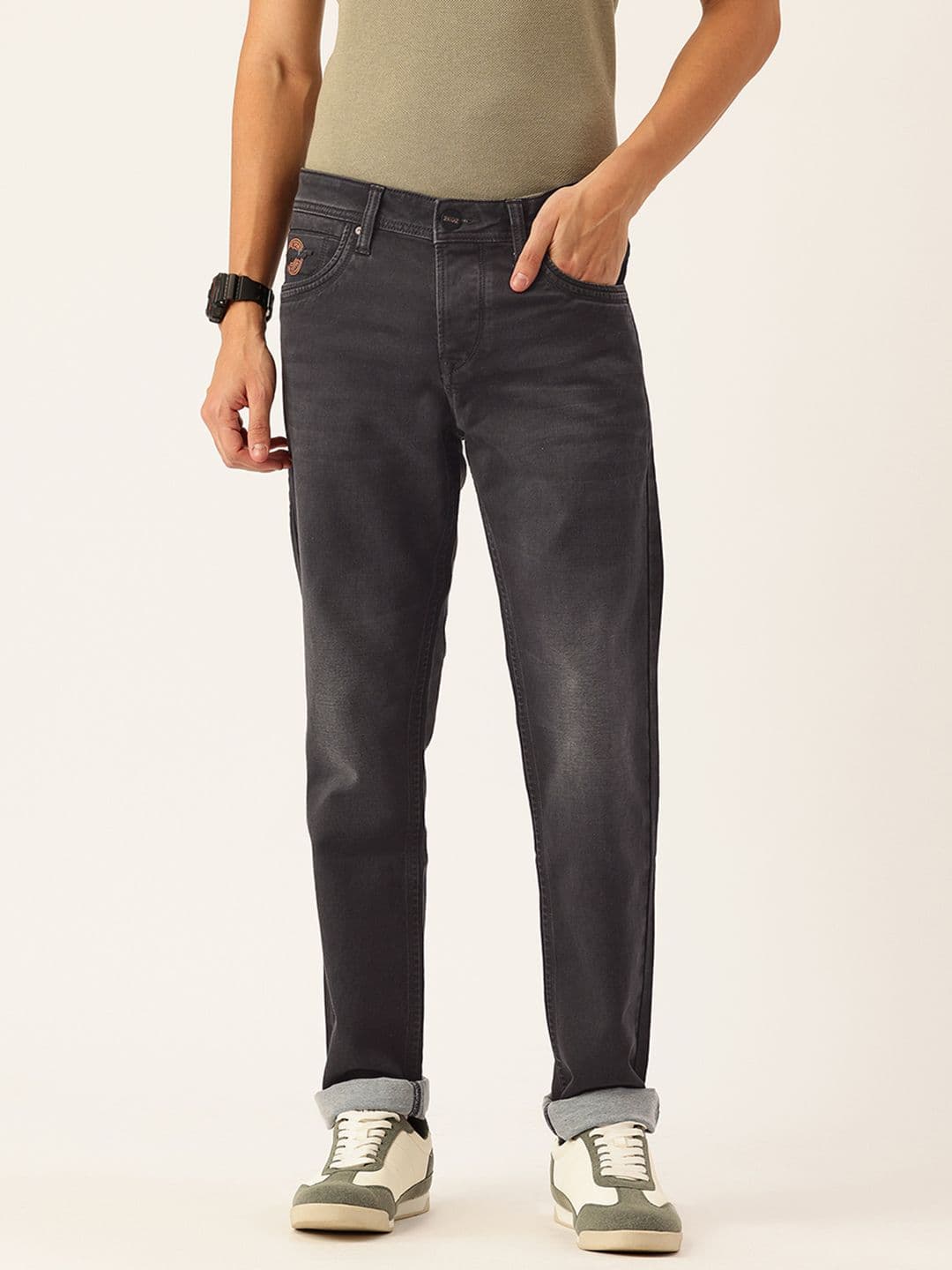 Integriti Men Slim Fit Mid-Rise Light Fade Stretchable Jeans - view 1
