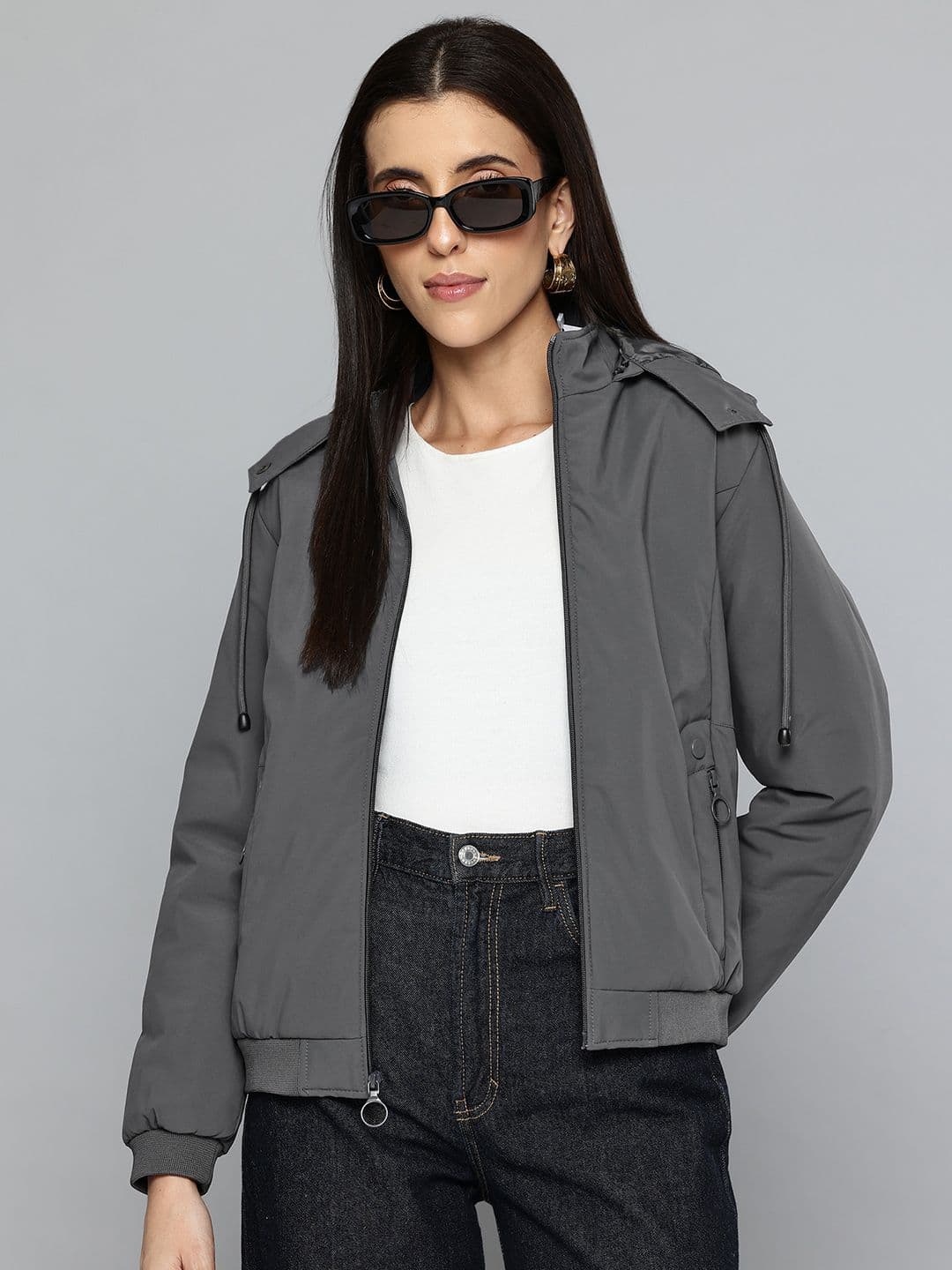 Fort Collins Bomber Jacket with Detachable Hood - view 1