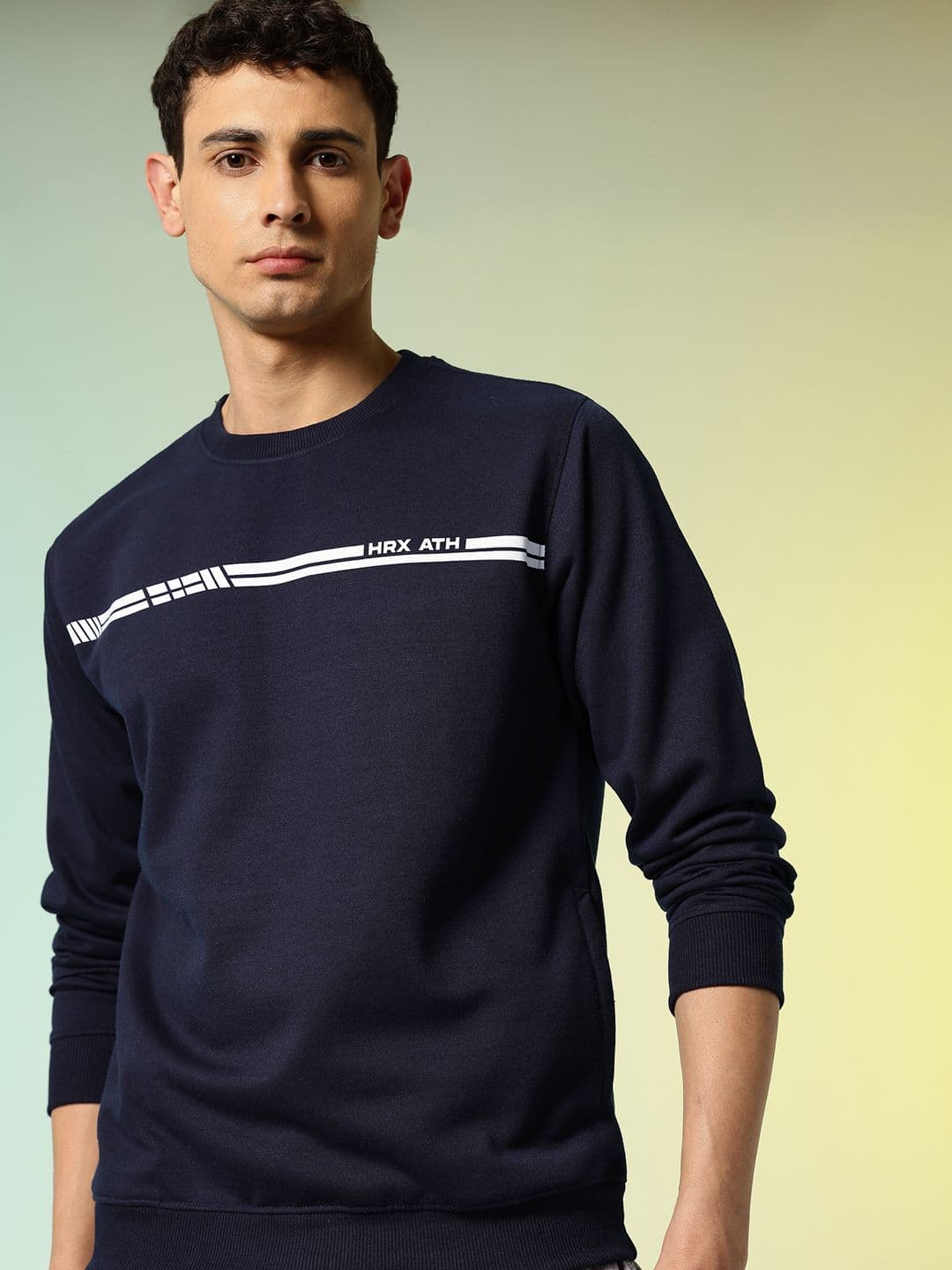 HRX by Hrithik Roshan Striped Lifestyle Sweatshirt - view 1
