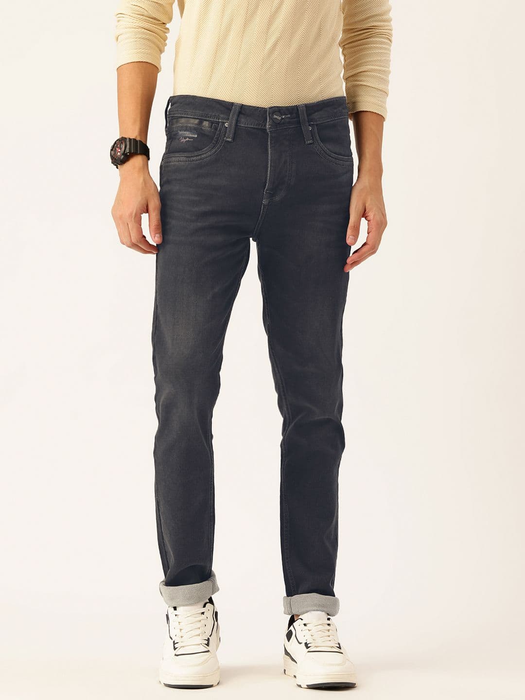 Integriti Men Smart Skinny Fit Mid-Rise Light Fade Stretchable Jeans - view 1