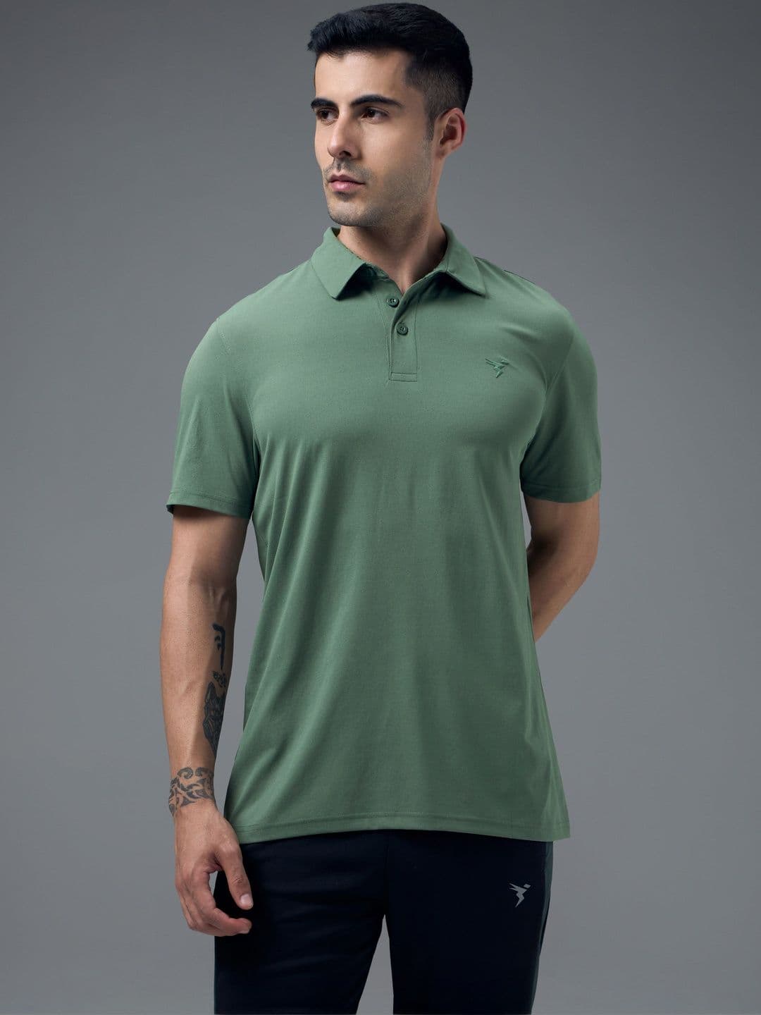 Technosport Men Polo Collar Anti Static Slim Fit T-shirt - view 1