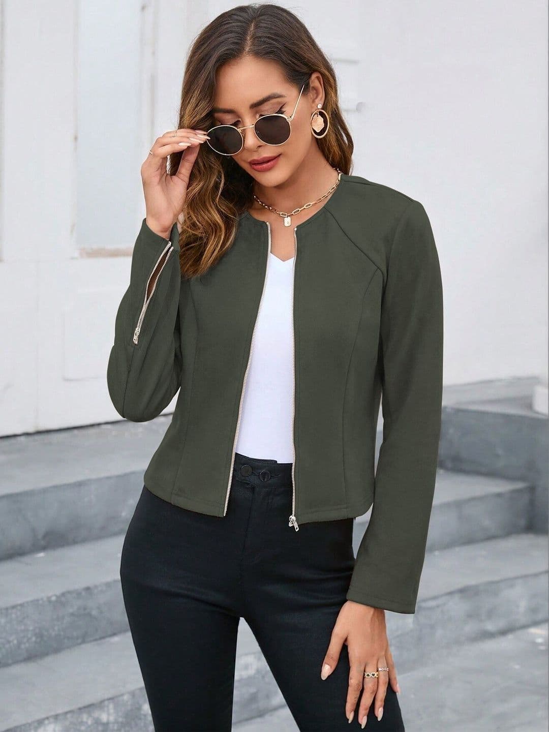 SZN Women Woollen Woven Jacket - view 1