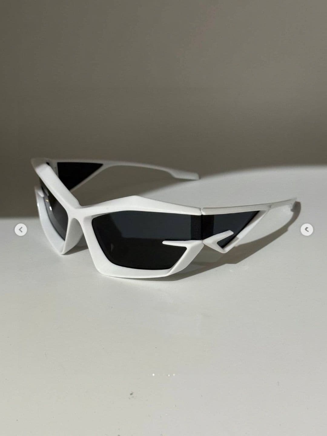 SPADEACES Unisex Black Lens & White Sports Sunglasses with - view 1
