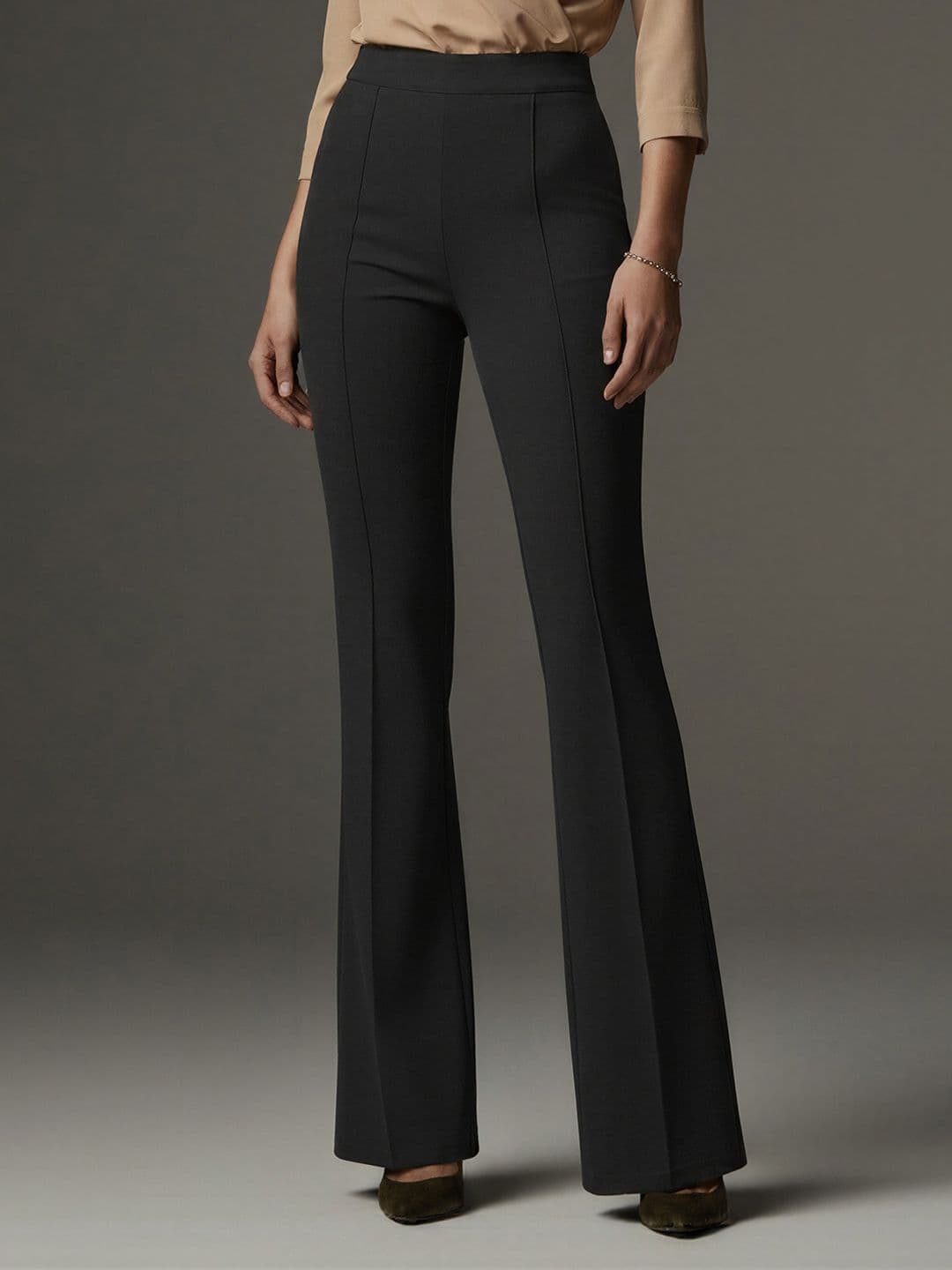 ADDYVERO Women Black High-Rise Easy Wash Wide Leg Trousers - view 1
