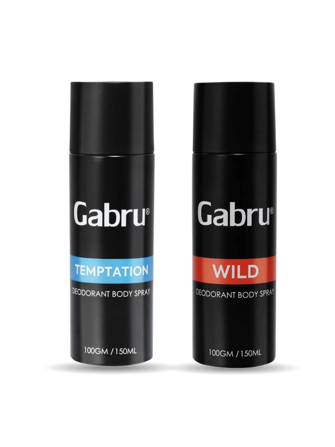 GABRU Men Set Of 2 Temptation & Wild Long Lasting Deodorant Body Spray - 150 ml Each - view 1