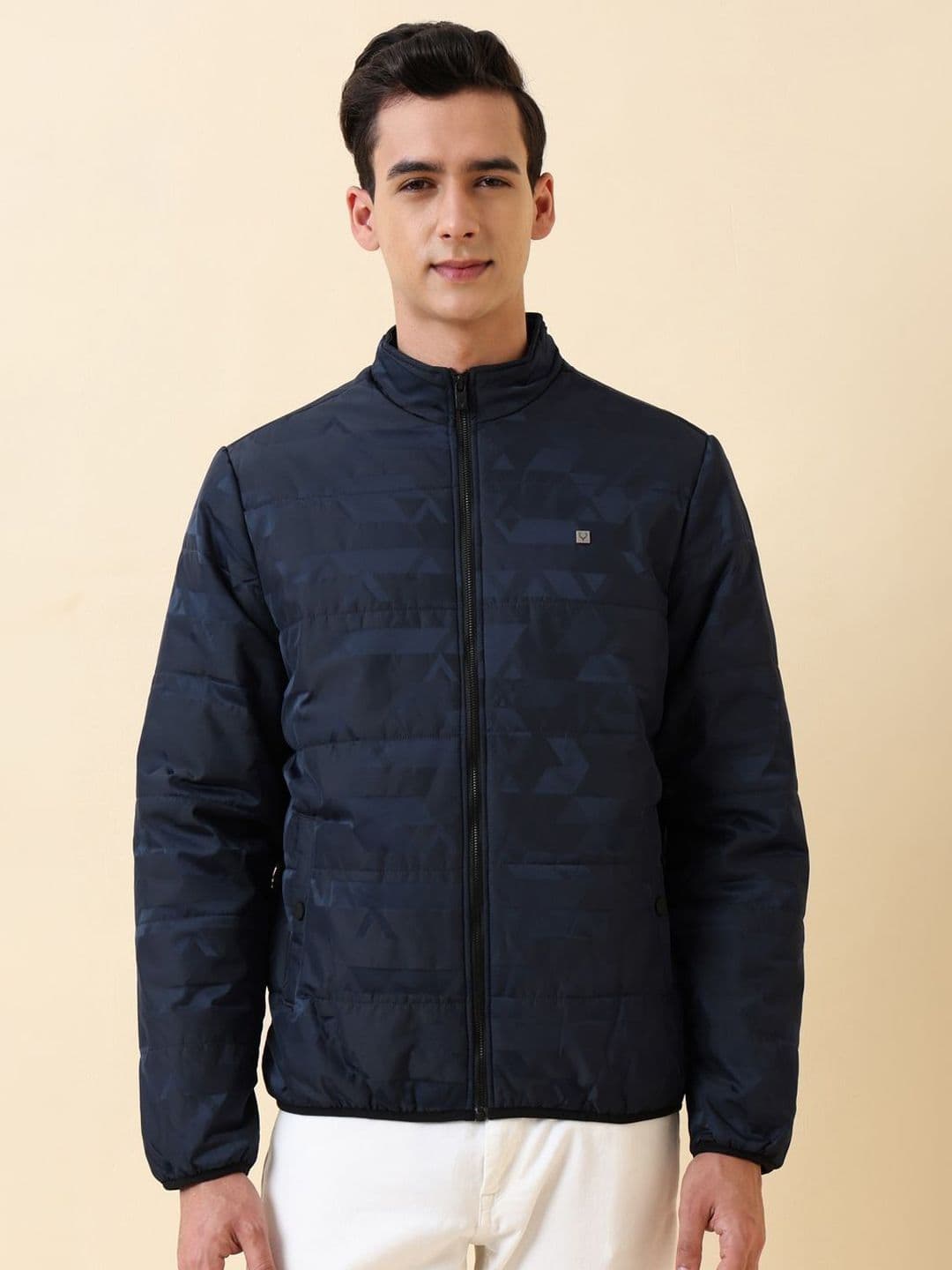 Allen Solly Men Mock Collar Solid Padded Jacket - view 1