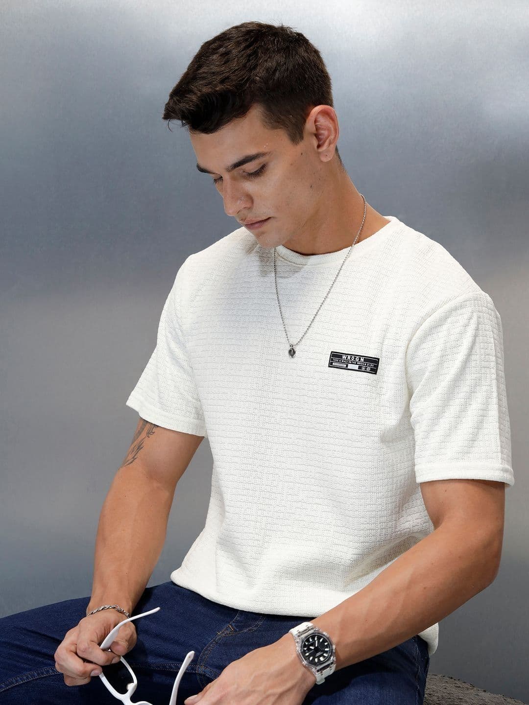 WROGN Cotton Short Sleeves Round Neck T-shirt - view 1