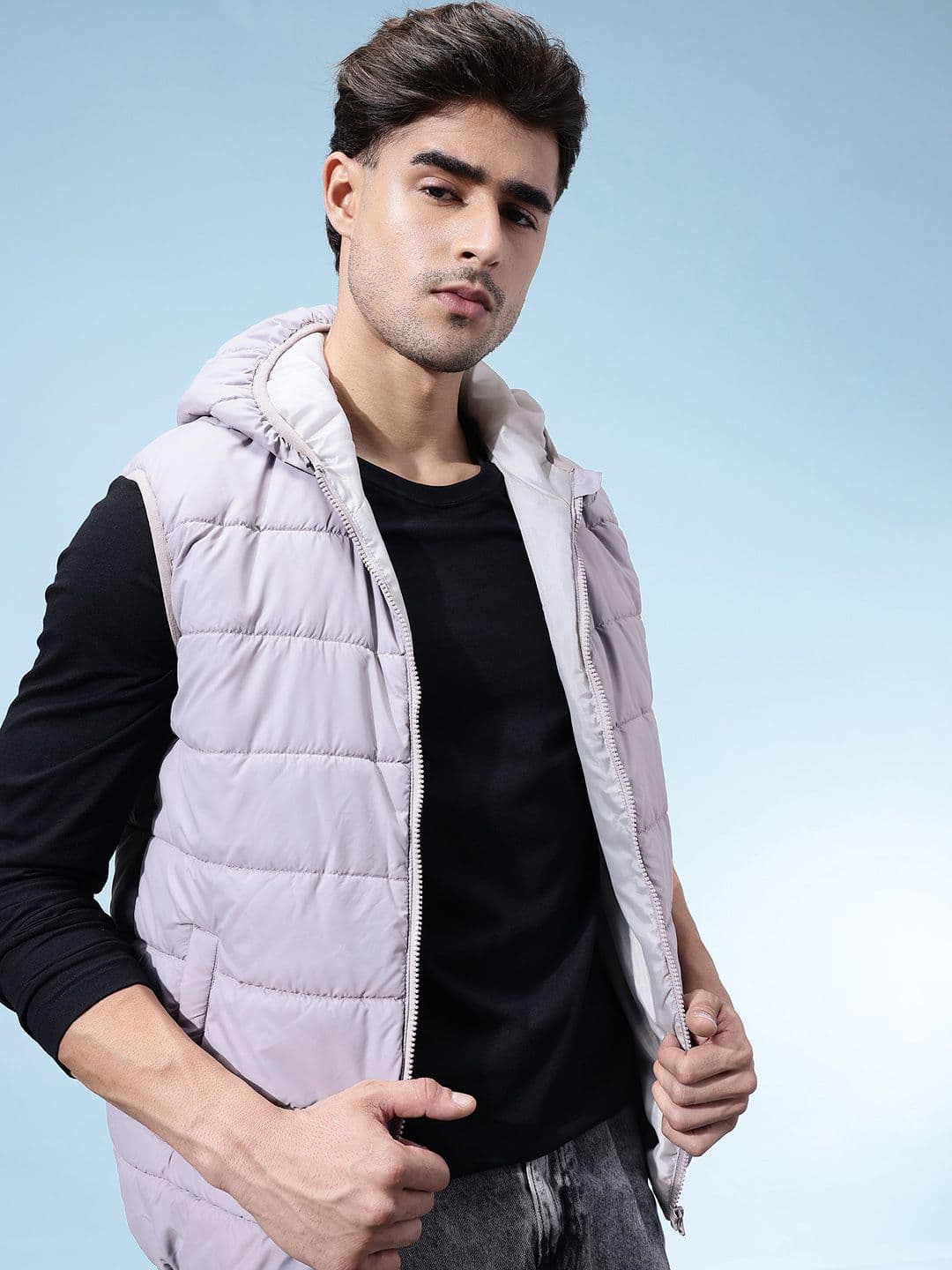 glitchez Men Hooded Bomber Jacket - view 1