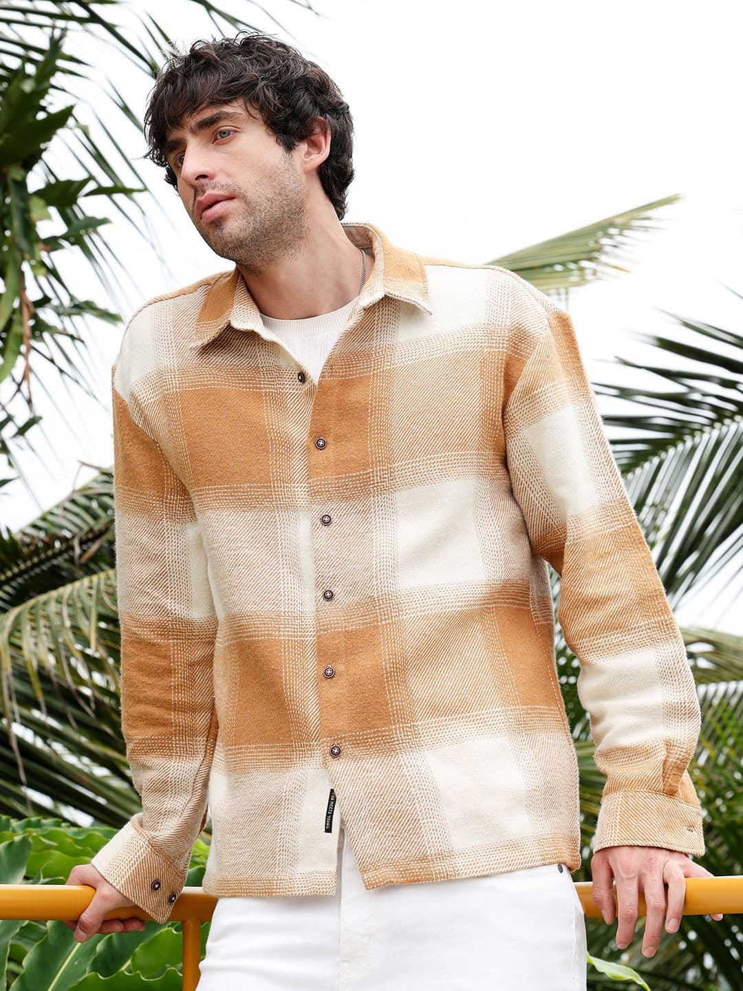 CAHOOT Men Comfort Oversized Fit Buffalo Checked Spread Collar Cotton Casual Shirt - view 1