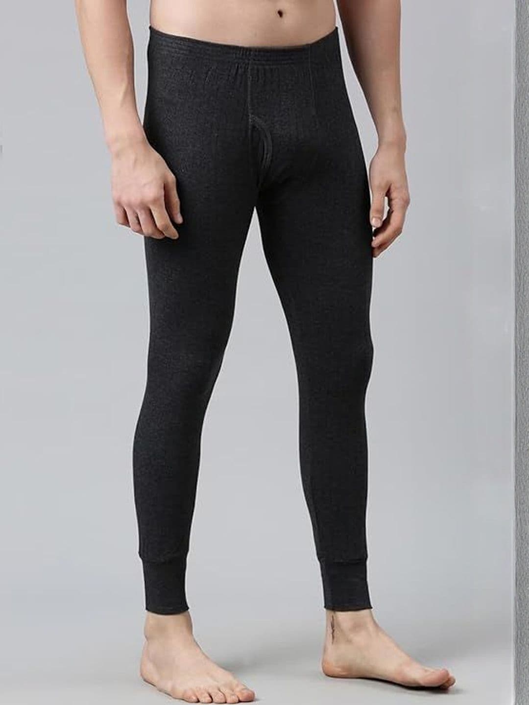 MACHO Men Ribbed Inner elastic Mid-Rise Thermal Bottoms - view 1