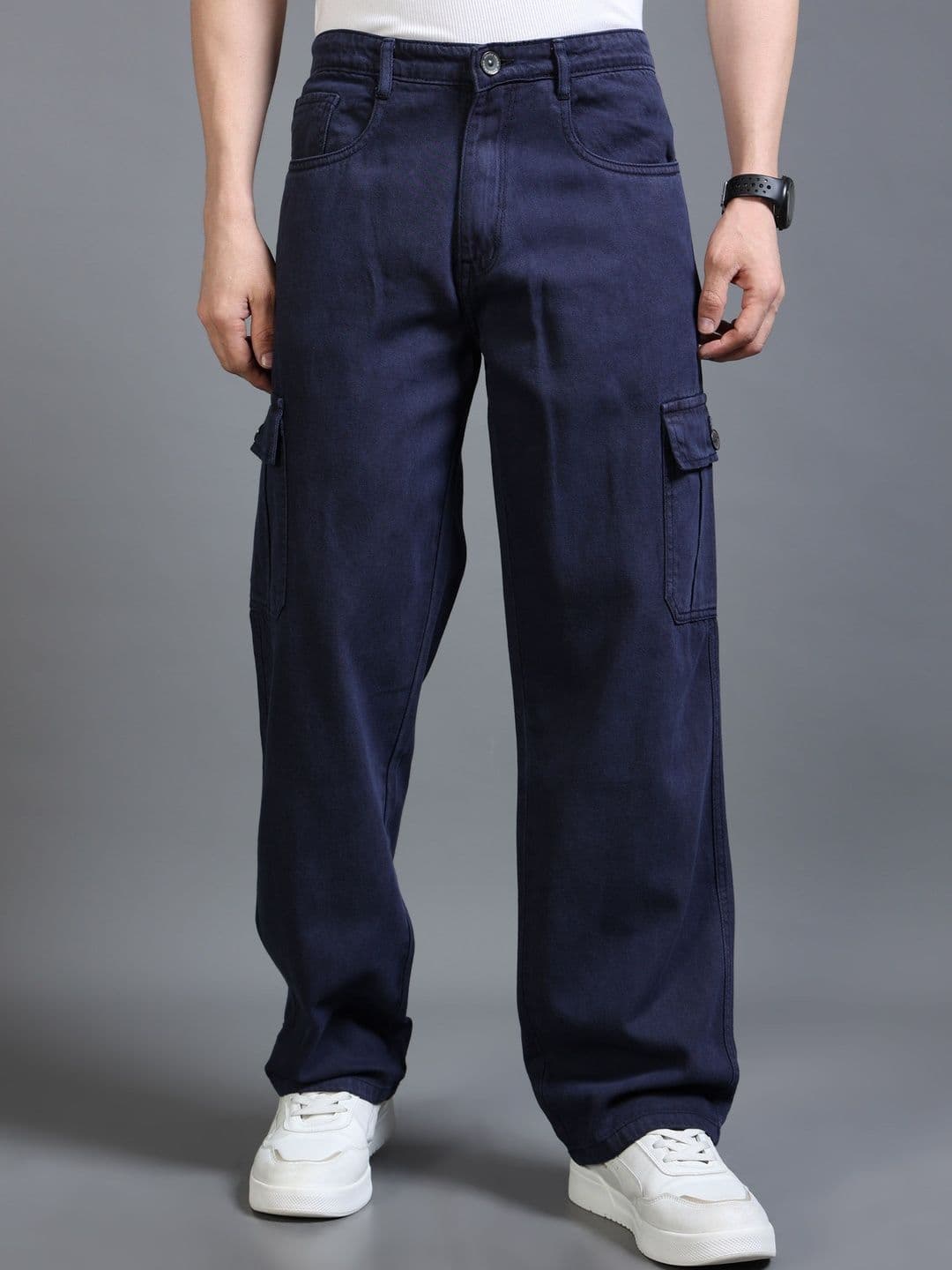 Kolor Fusion Men Loose Mid-Rise Cargo Jeans - view 1