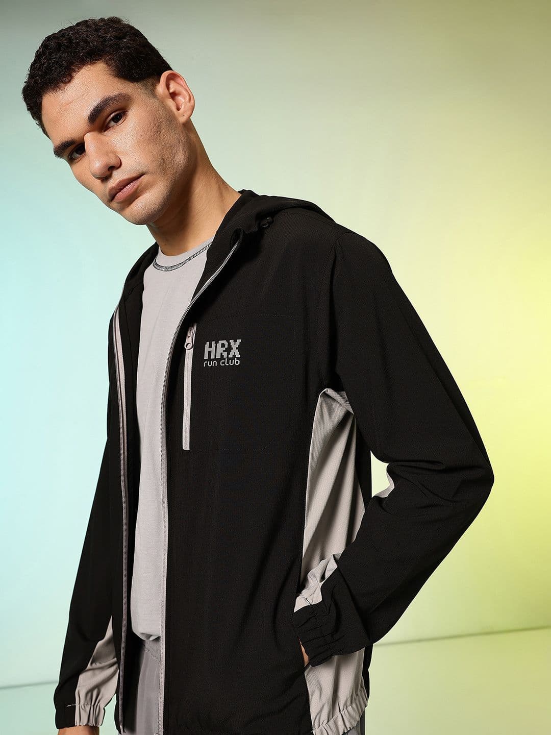 HRX by Hrithik Roshan Rapid-Dry Colourblocked Running Sporty Jacket - view 1