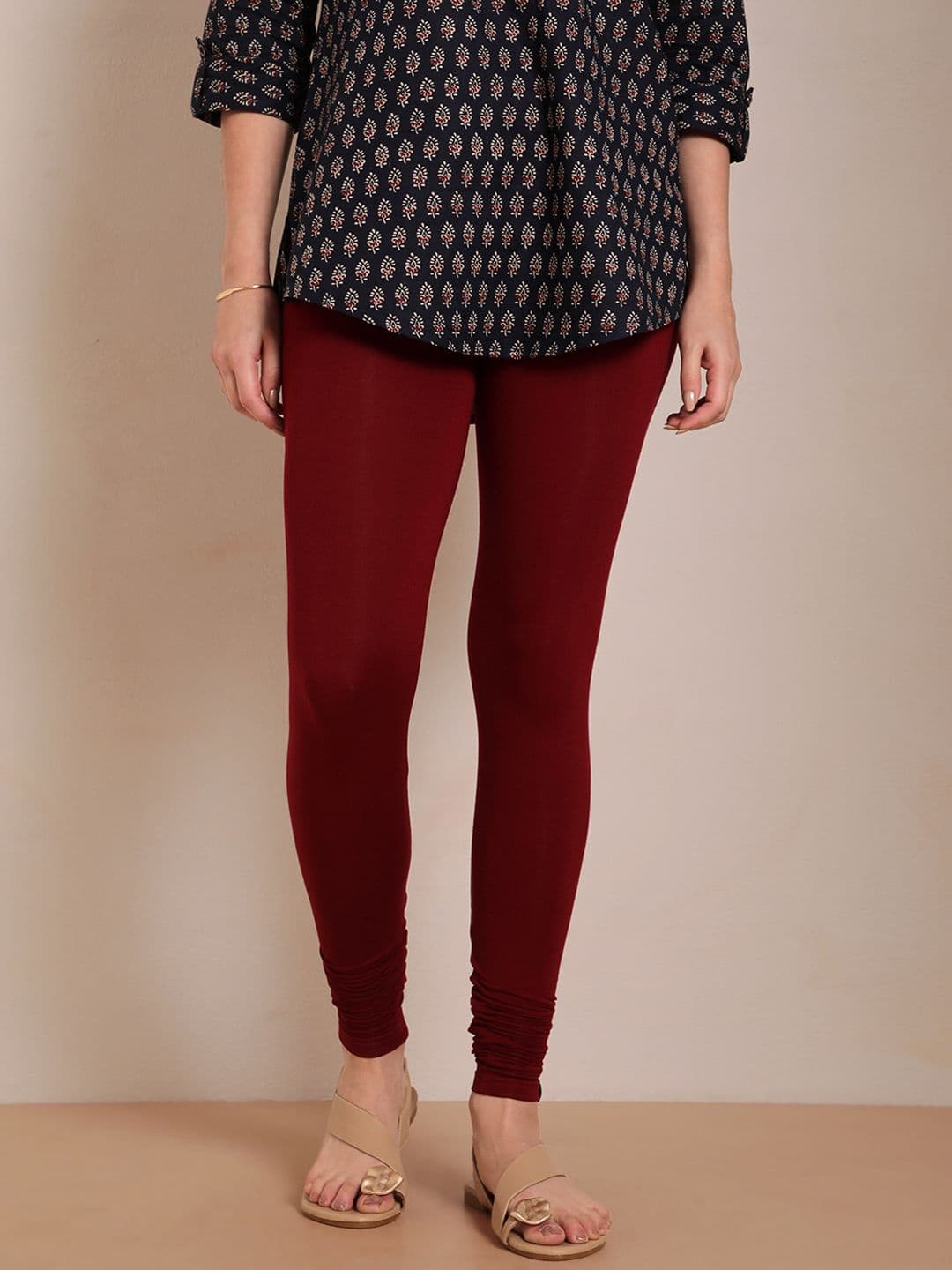 TWIN BIRDS Plus Size Women Super Stretch Viscose Churidar Length Leggings - view 1