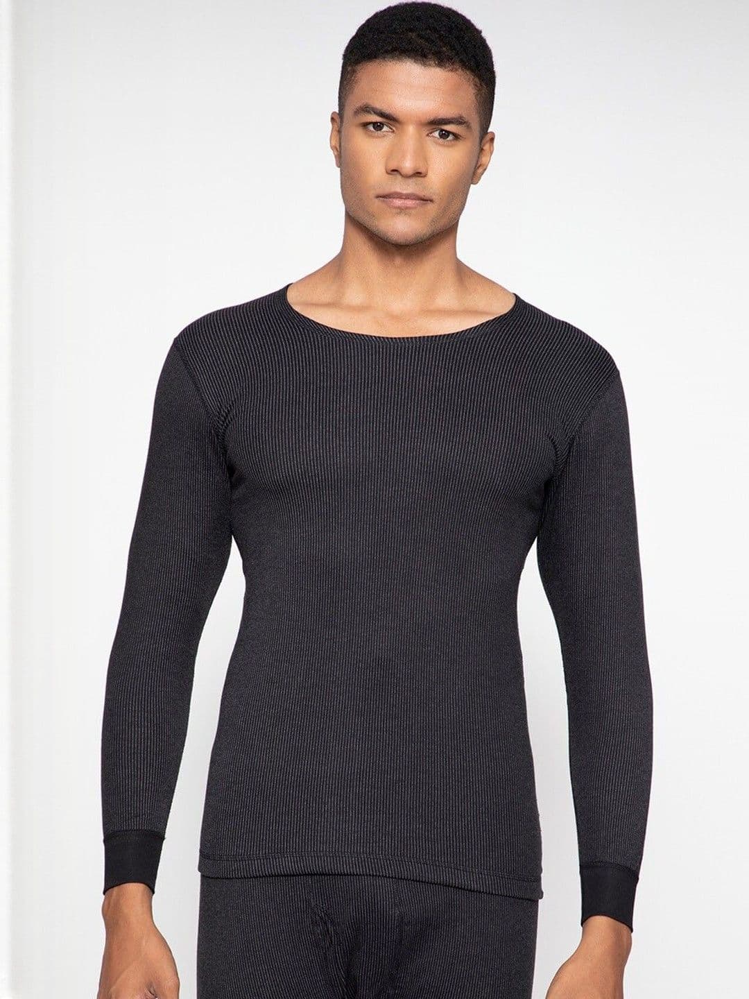 MACHO Men Round-Neck Ribbed Thermal Top - view 1