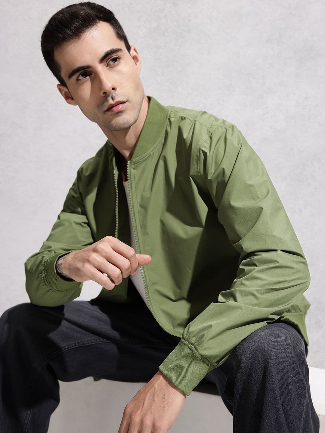 WROGN Mock Collar Bomber Jacket - view 1