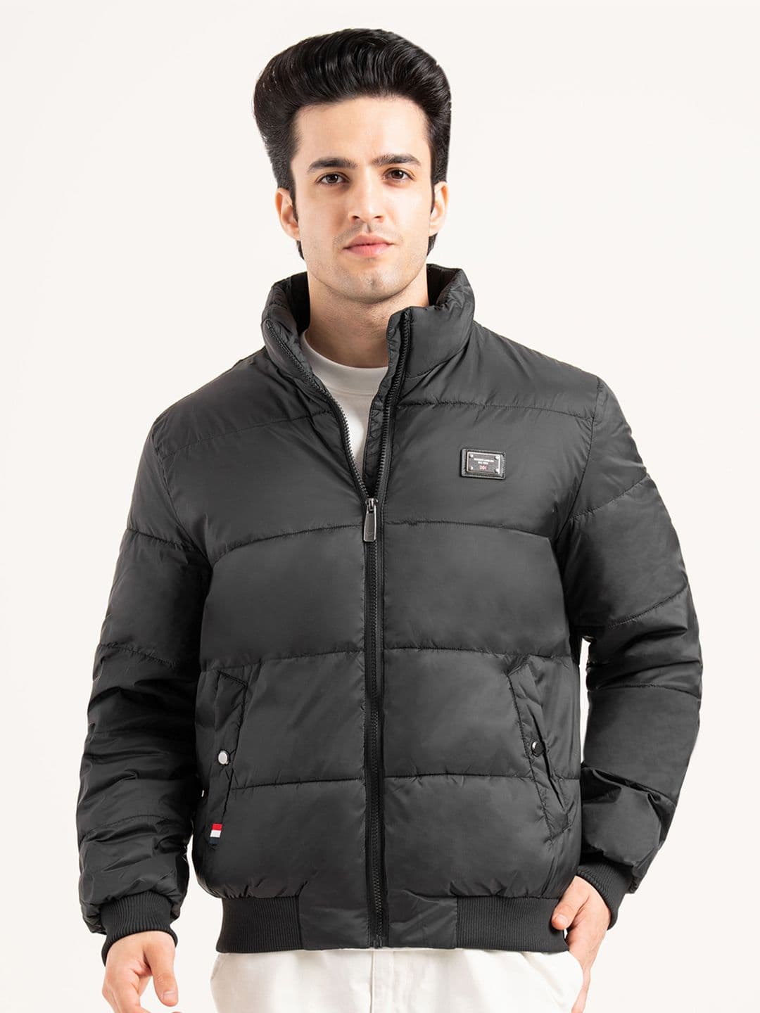 Red Tape Men Mock Collar Solid Puffer Jacket - view 1