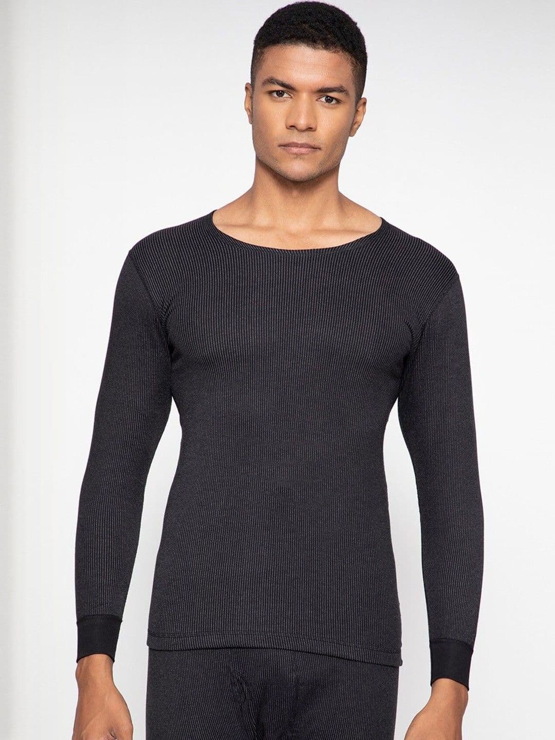 MACHO Men Round-Neck Ribbed Thermal Top - view 1