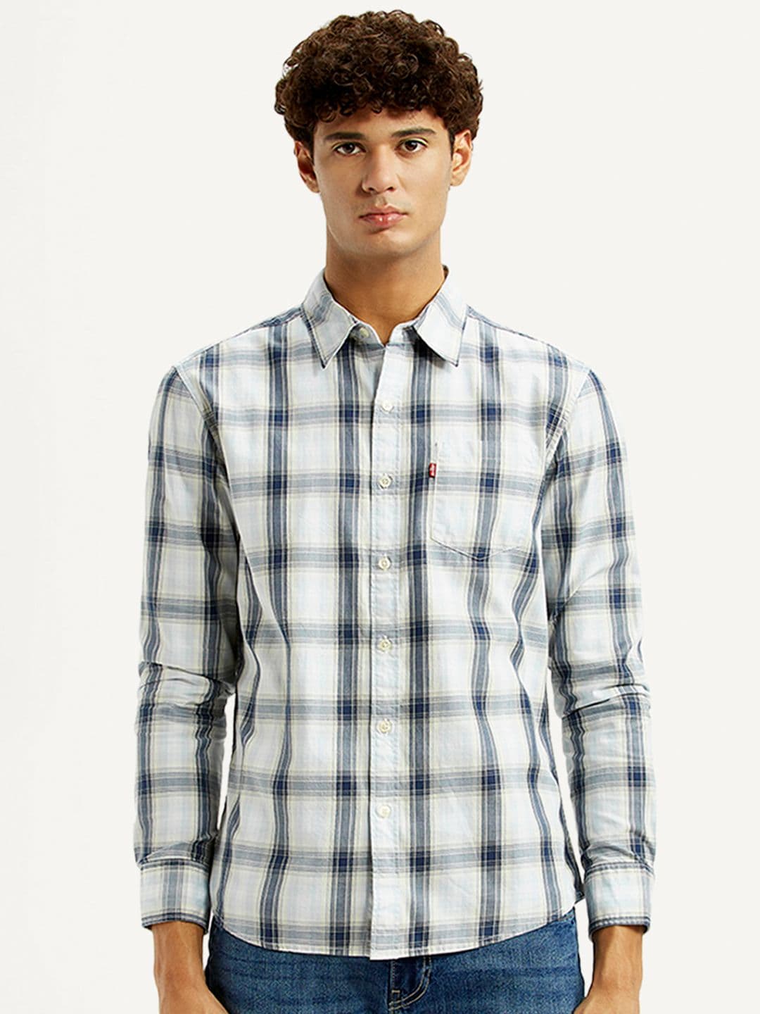 Levis Classic Slim Fit Other Checks Checked Spread Collar Cotton Shirt - view 1