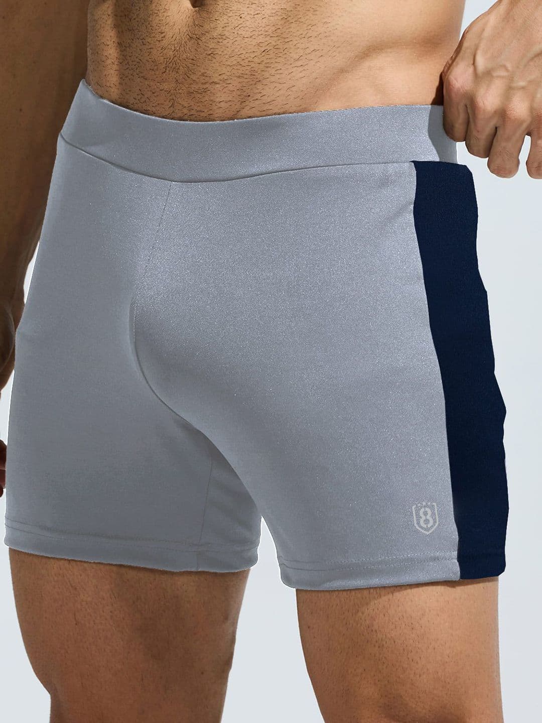 DOMIN8 Men Colourblocked Stretchable Swim Bottoms - view 1