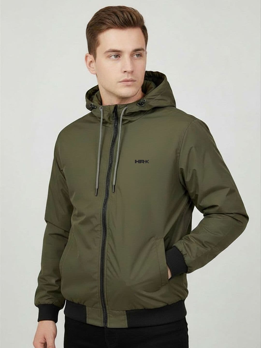 HRX by Hrithik Roshan Men Hooded Solid Sporty Jacket - view 1